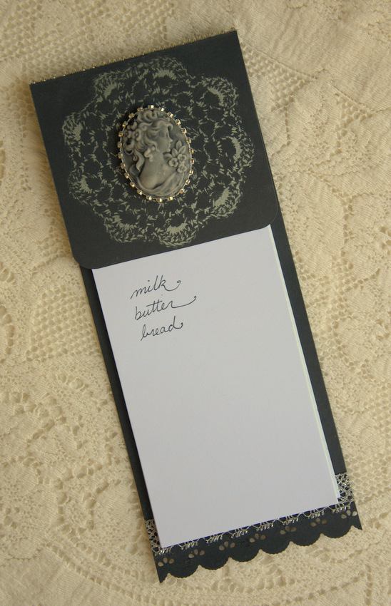 Cameo Memo Pad for Planners - Great New Year's Gift- Black background